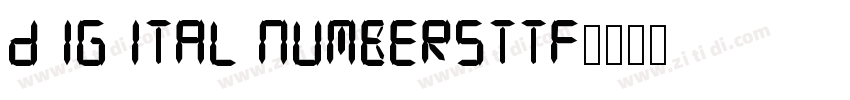 Digital Numbersttf字体转换